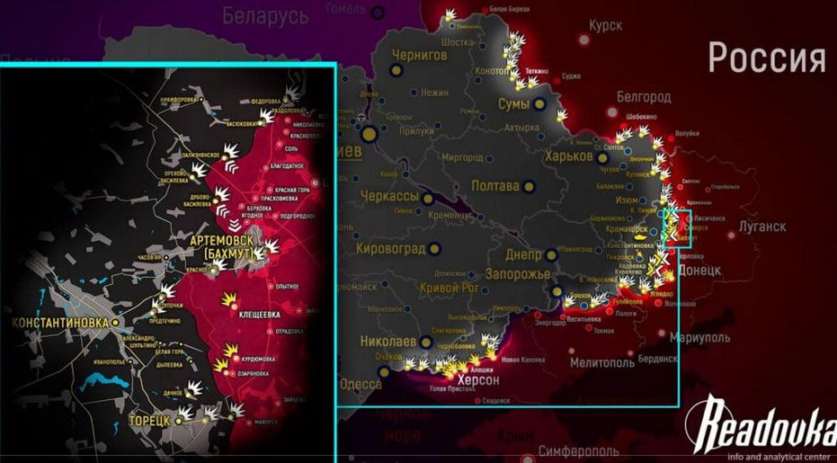 Новая карта боевых действий на Украине 6 марта 2023. Спецоперация России на Украине, день 376-й спецоперации РФ