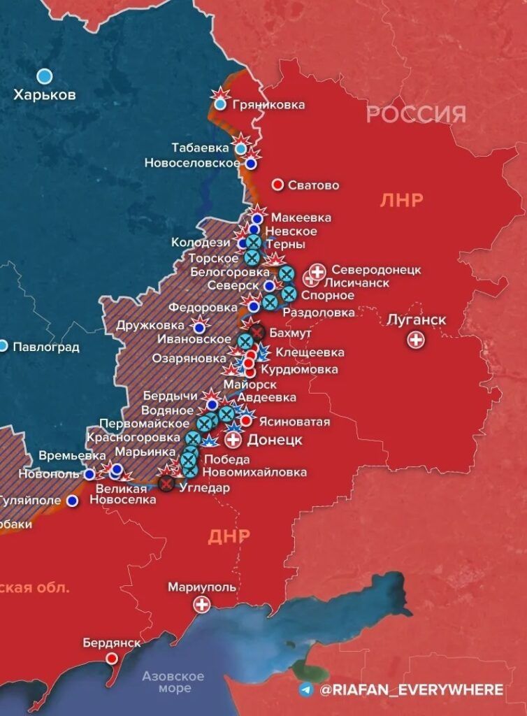 Свежая карта боевых действий на Украине сегодня 5 марта 2023, основные направления специальной военной операции на сегодня. Что происходит сегодня на Украине