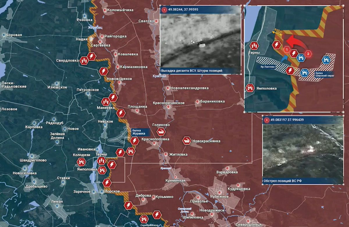 Карта боевых действий на Украине, Лиманское направление, на 04.03.24 г. Карта СВО от «Рыбарь».