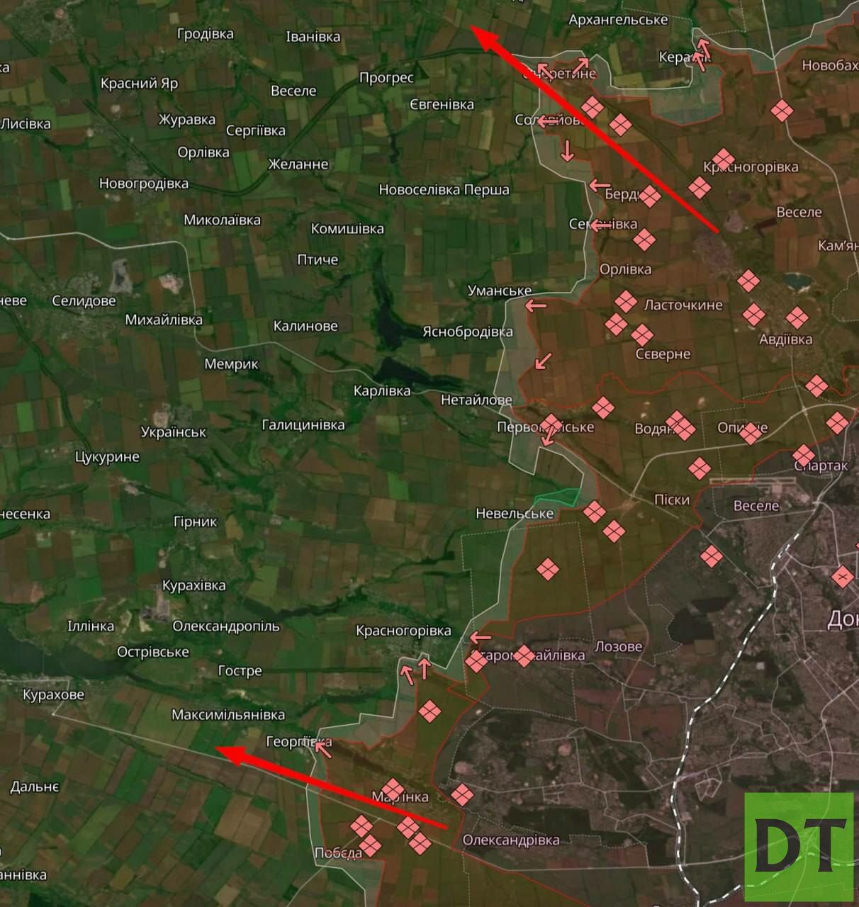 Карта боевых действий и сводки с фронта, авдеевский участок, к утру 29.04.24 г. от "Донбасс Сегодня"