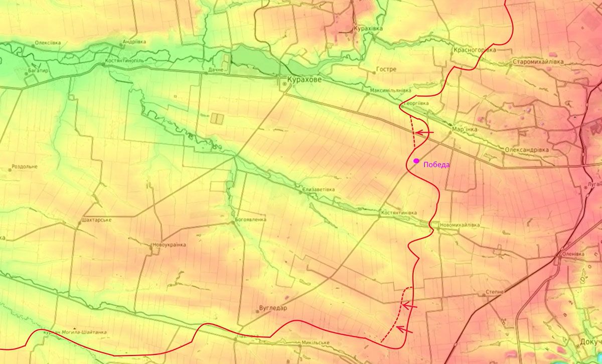 Карта боевых действий на Украине, Донецкое направление, на 23.04.24 г. Карта СВО от Юрия Подоляки.