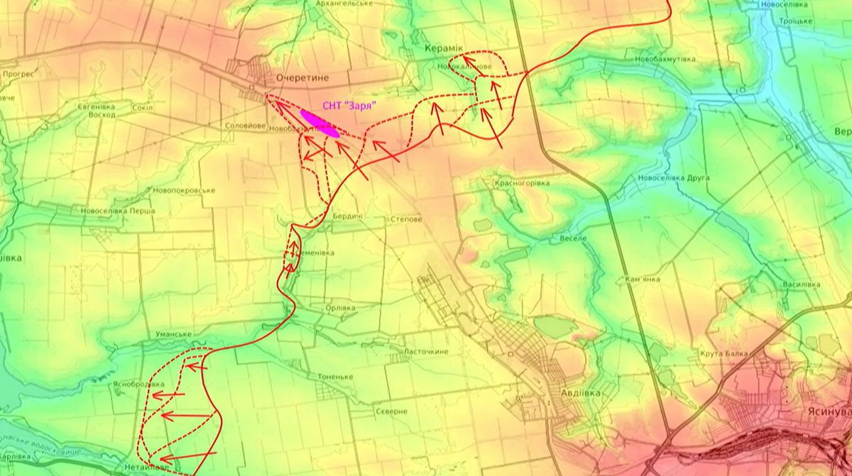Карта боевых действий на Украине, Донецкое направление, Прорыв в Очеретино, на 17.04.24 г. Карта СВО от Юрия Подоляки.