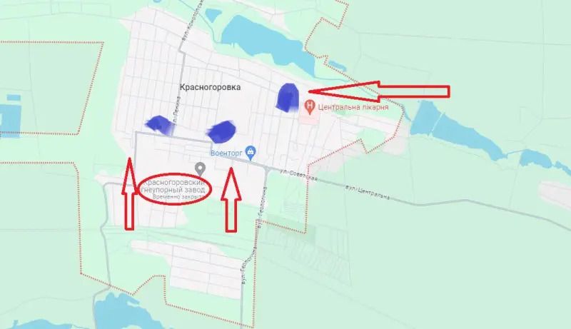 Карта боевых действий на Украине, Донецкое направление, Красногоровка, на 08.05.24 г. Карта СВО от «Рыбарь».