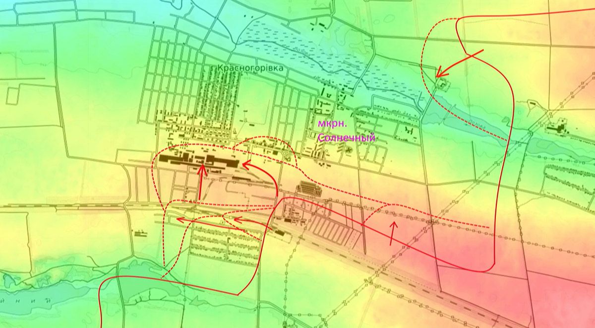 Карта боевых действий на Украине, Донецкое направление, Красногоровка, на 01.05.24 г. Карта СВО от Юрия Подоляки.